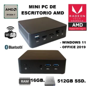 Gamer Mini Pc Amd Ryzen 7 16gb 512gb Ssd Windows 11 Wifi - Image 2