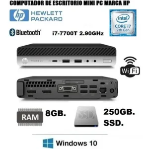Mini Pc Cpu Computador Hp Core I7 7th. 8gb Ram 250gb. Ssd 8 Gb - Image 3